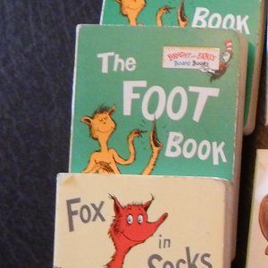 2 books $12  ABC Book & FOOT  BOOK by Dr Seuss Bright & Early Cardboard …